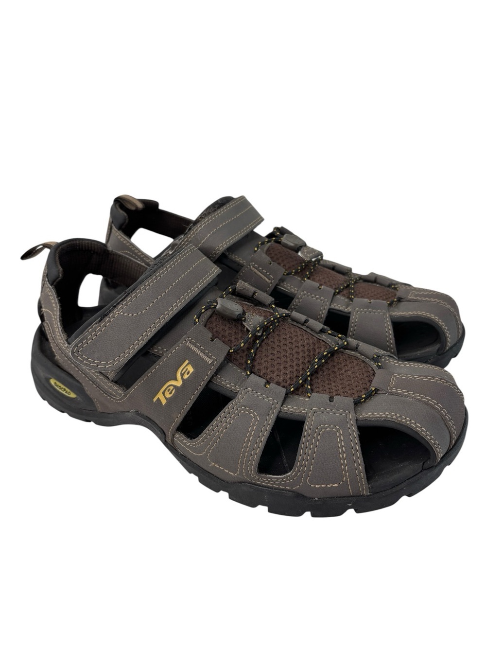 TEVA Forevay Mens Sandals Outdoor Hiking Water Shoe Size 11 Brown Turkish Coffee
